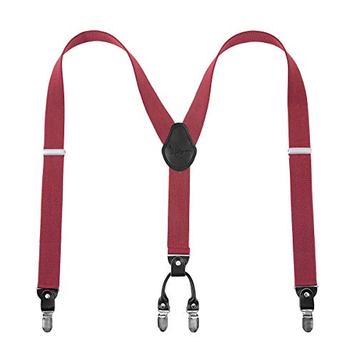 Lafayon Hosenträger Herren mit 4 Clips, Y-Back 3,5 cm Breit Hosenträger Heavy Duty Verstellbar und Elastisch mit Starken Metallclips Lafayon Hosenträger Herren mit 4 Clips, Y-Back 3,5 cm Breit Hosenträger Heavy Duty Verstellbar und Elastisch mit Starken Metallclips von Lafayon