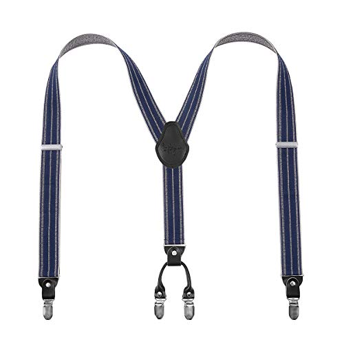 Lafayon Hosenträger Herren mit 4 Clips, Y-Back 3,5 cm Breit Hosenträger Heavy Duty Verstellbar und Elastisch mit Starken Metallclips Lafayon Hosenträger Herren mit 4 Clips, Y-Back 3,5 cm Breit Hosenträger Heavy Duty Verstellbar und Elastisch mit Starken Metallclips von Lafayon