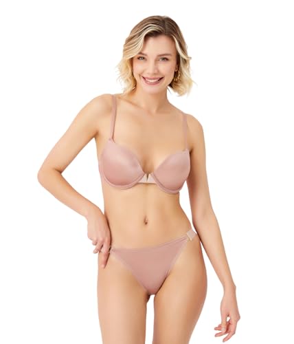 Lafem Bügelfreier Push Up BH, Elegantes und detailliertes Set aus BH und Höschen, BH mit verstellbaren Trägern, 2-TLG. von Lafem