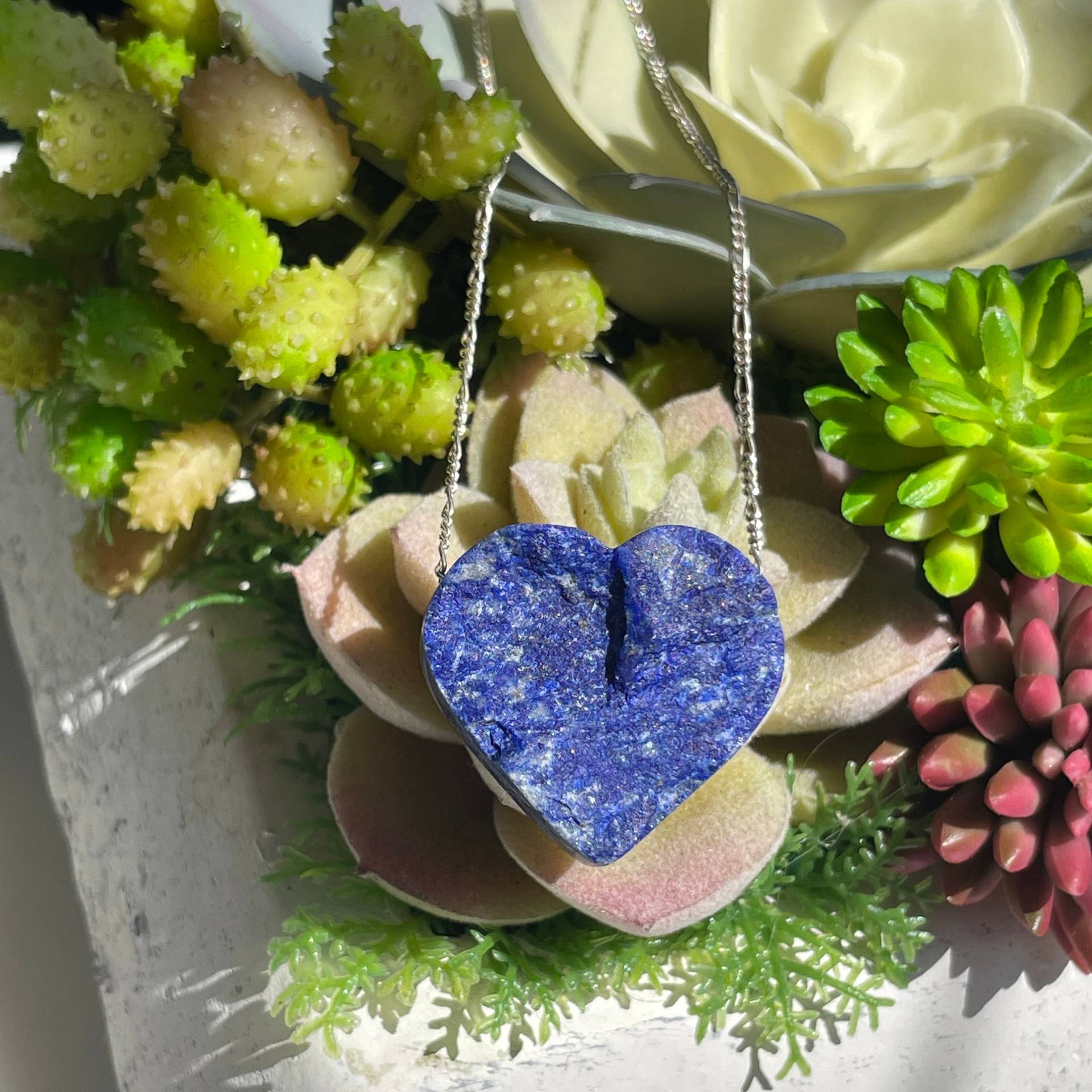 Aa + Natürlicher Blauer Lapis Lazuli Herzanhänger Oder Halskette, Doppelseitiger Lapisanhänger, Bl007 Aa + Natürlicher Blauer Lapis Lazuli Herzanhänger Oder Halskette, Doppelseitiger Lapisanhänger, Bl007 von Laflorajewelryco