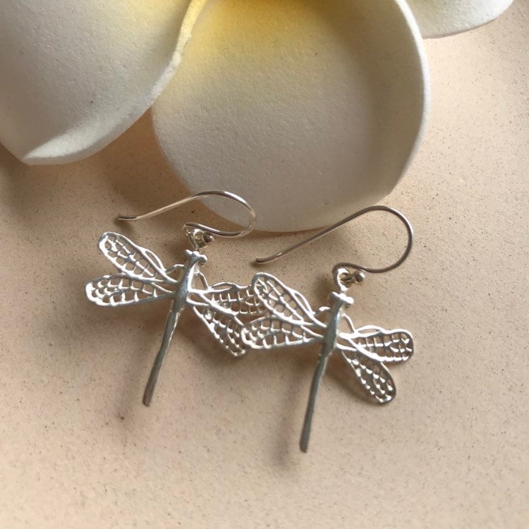 Libellen Ohrringe in Sterling Silber, Sse002 von Laflorajewelryco