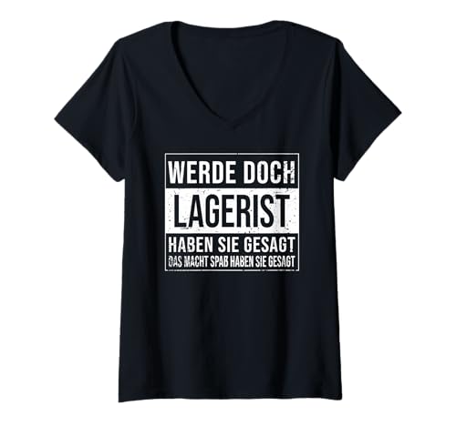 Damen Lagerleiter Geburtstag lustiges Lagerist T-Shirt mit V-Ausschnitt Damen Lagerleiter Geburtstag lustiges Lagerist T-Shirt mit V-Ausschnitt von Lagerist Zubehör Geschenke Geburtstag-Shirt
