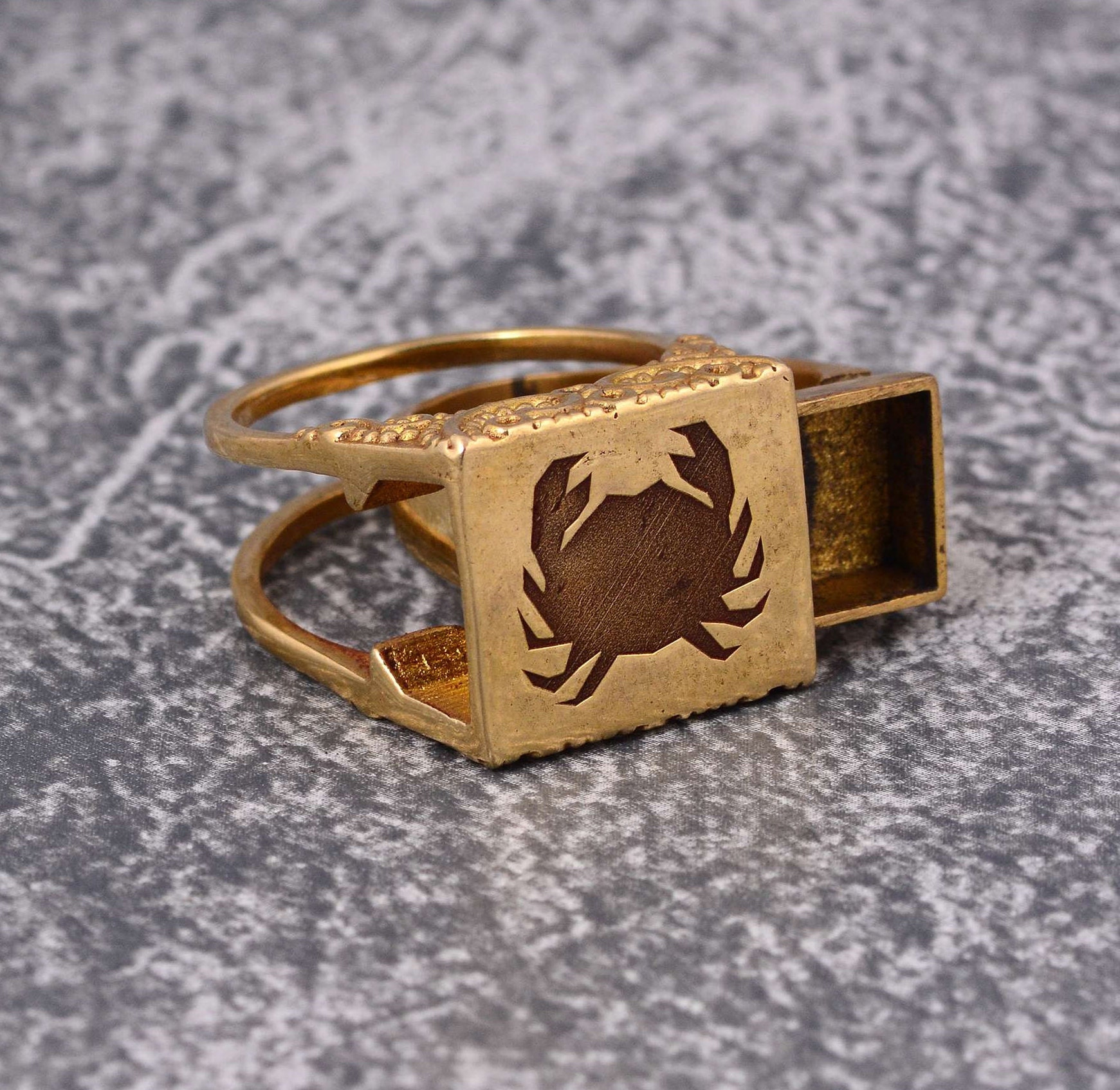 sternzeichen Gift Ring, Pillenbox Vergoldeter Handgemachter Geschenk Für Ihn, Doppel Box Ring sternzeichen Gift Ring, Pillenbox Vergoldeter Handgemachter Geschenk Für Ihn, Doppel Box Ring von LaghuSiya
