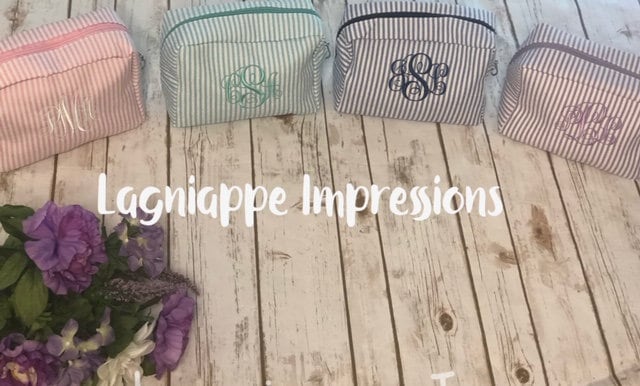 Seersucker Kosmetiktasche Seersucker Kosmetiktasche von LagniappeImpressions