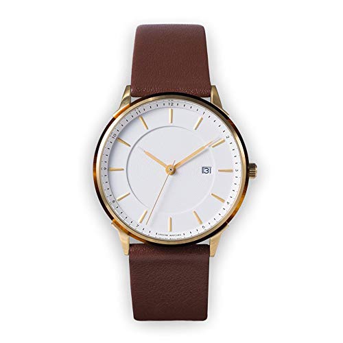 Lagom BÖRJA Swiss Quarz Stahl IP Roségold Acetat Schildkröte Weiß Leder Braun Datum Uhr Unisex Lagom BÖRJA Swiss Quarz Stahl IP Roségold Acetat Schildkröte Weiß Leder Braun Datum Uhr Unisex von Lagom Watches