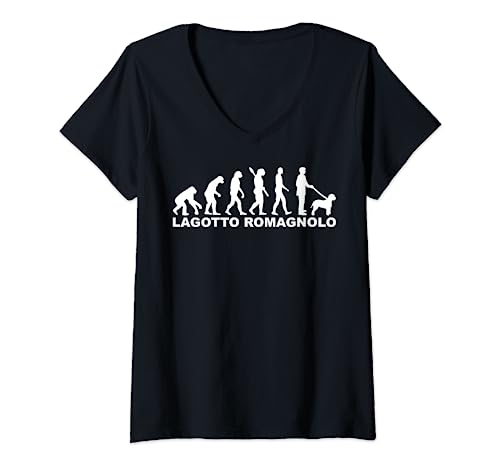 Damen Lagotto Romagnolo T-Shirt mit V-Ausschnitt Damen Lagotto Romagnolo T-Shirt mit V-Ausschnitt von Lagotto Romagnolo