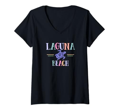 Damen Laguna Beach Designs für Männer, Frauen, Jungen, Mädchen, Souvenir T-Shirt mit V-Ausschnitt Damen Laguna Beach Designs für Männer, Frauen, Jungen, Mädchen, Souvenir T-Shirt mit V-Ausschnitt von Laguna Beach California Designs