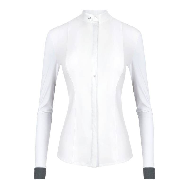 Turnierbluse "Janne" Cuff Greymelange von Laguso