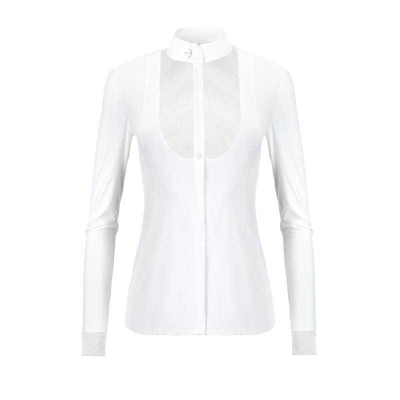 Turnierbluse "Laila" Smoking Geo White von Laguso