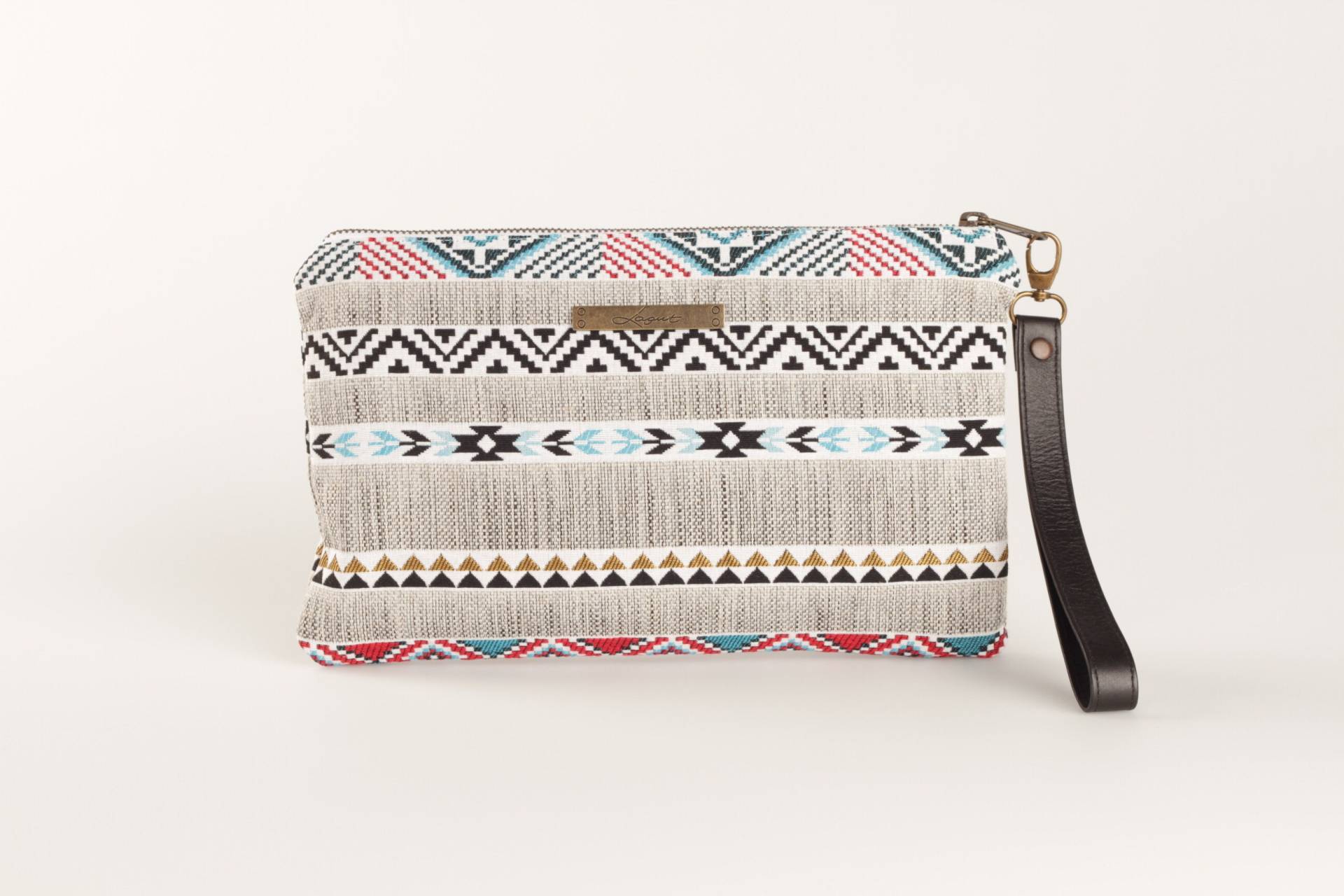 Boho Ethno Clutch - Handgemachte Wristlet Mit Leder Band Boho Ethno Clutch - Handgemachte Wristlet Mit Leder Band von LagutShop