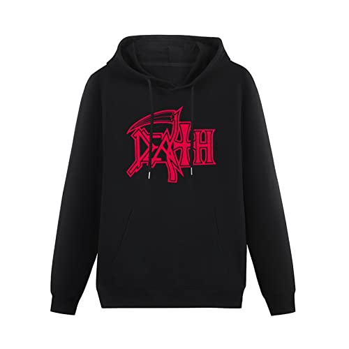 Death Metal Rock Band Mens Hoodie Casual Long Sleeve Plain Drawstring Tops with Pockets Size L von Lahe