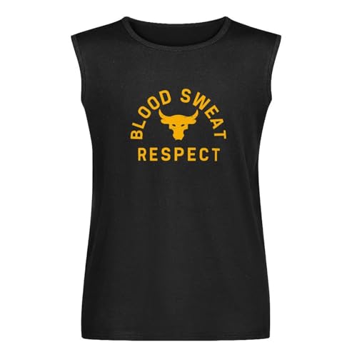 Men Project Rock Blood Sweat Respect Graphic Tshirt Male Fashion Casual Tops Hombre Summer Tees Vest for Men Size L von Lahe