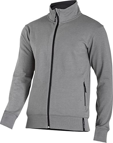Lahti PRO Herren Arbeitssweatshirt Baumwolle Sweatshirt Bluse Zip Neck | Größe: 3XL | Farbe: Grau | mit Reißverschluss und Taschen von Lahti PRO