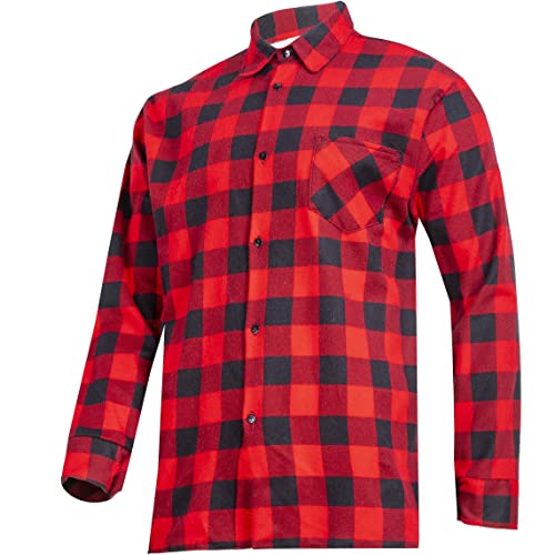 Lahti PRO Herren Flanellhemd | Größe: 3XL | Farbe: Rot | Männer Hemd Kariert | Freizeithemd | Arbeitshemd | Langarm | Normale Passform | Baumwolle 170g/m2 | EN ISO 13688 | mit Tasche Lahti PRO Herren Flanellhemd | Größe: 3XL | Farbe: Rot | Männer Hemd Kariert | Freizeithemd | Arbeitshemd | Langarm | Normale Passform | Baumwolle 170g/m2 | EN ISO 13688 | mit Tasche von Lahti PRO