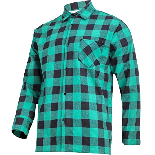 Lahti PRO Herren Flanellhemd | Größe: XL | Farbe: Grün | Männer Hemd Kariert | Freizeithemd | Arbeitshemd | Langarm | Normale Passform | Baumwolle 170g/m2 | EN ISO 13688 | mit Tasche Lahti PRO Herren Flanellhemd | Größe: XL | Farbe: Grün | Männer Hemd Kariert | Freizeithemd | Arbeitshemd | Langarm | Normale Passform | Baumwolle 170g/m2 | EN ISO 13688 | mit Tasche von Lahti PRO