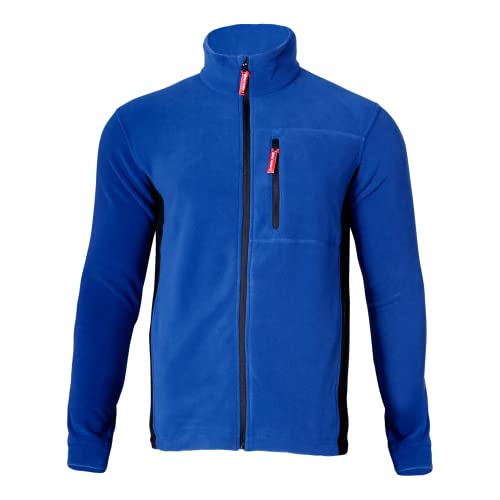 Lahti PRO Herren Fleece Jacke, Marineblau/Schwarz, Size: M, Outdoor Wanderjacke, Full Zip, Fleece-jacke, Vollreißverschluss, Microfleece, Übergangsjacke mit Stehkragen und Taschen von Lahti PRO