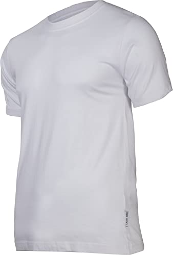 Lahti PRO Herren T-Shirt | R-Neck | Größe: 2XL | Farbe: Weiß | Baumwolle Stretch Rundhalsausschnitt Regular Slim Fit Casual Top Kurzarm Tshirt von Lahti PRO