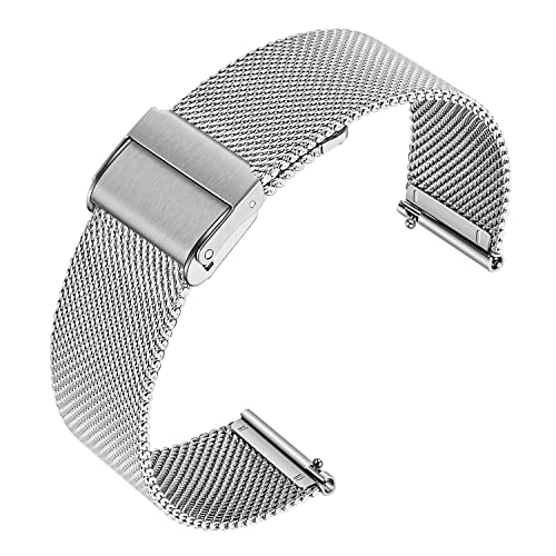 Lahviuu Metall Uhrenarmbänder, Smart Watch Herren, Edelstahl Armbänder Schnellspanner Uhrenarmband fur Herren und Damen Smartwatch und Traditionelle Uhr Doppelschnalle 22mm Silber Lahviuu Metall Uhrenarmbänder, Smart Watch Herren, Edelstahl Armbänder Schnellspanner Uhrenarmband fur Herren und Damen Smartwatch und Traditionelle Uhr Doppelschnalle 22mm Silber von Lahviuu