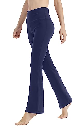 LaiEr Yogahose für Damen, Bauchkontrolle, Workout, Bootleg-Hose, hohe Taille, 4-Wege-Stretch-Hose mit Innentaschen(Dark Blue,X-Large) von LaiEr