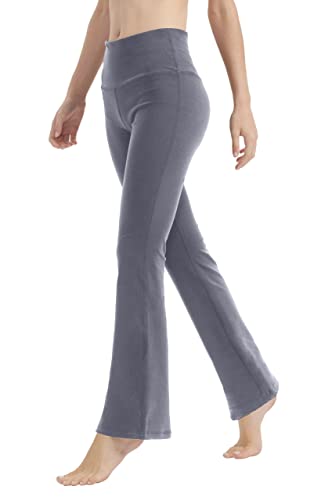 LaiEr Yogahose für Damen, Bauchkontrolle, Workout, Bootleg-Hose, hohe Taille, 4-Wege-Stretch-Hose mit Innentaschen(Light Grey,3X-Large) von LaiEr