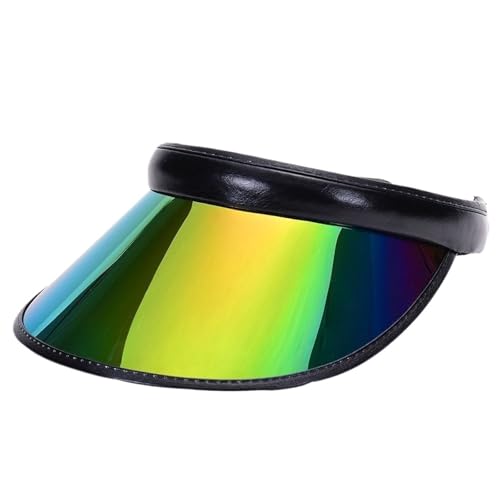 Sommer Anti-U/V Damen Herren Baseballmütze Transparent Leere Oberseite Kunststoff PVC Sonnenschutzhut Schirmmütze Outdoor Sports Sonnenhüte(Black) von LaiYN