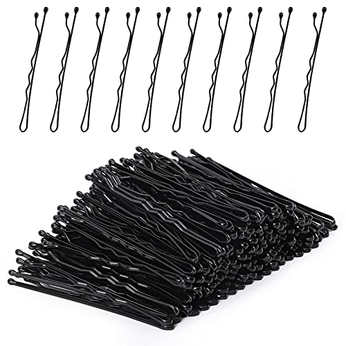 Laicky Haarnadeln,bobby pins 200Count schwarze Haarnadeln mit Box für Frauen Dame Mädchen Kinder HaarnadelUnsichtbarer Wellen-Haargriff Haarspange Haarklammer Bulk-Haarschmuck (Schwarz,5.2CM) ﻿ von Laicky