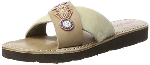 laidbacklondon Damen Java Offene Sandalen, Braun (tan Rose Mix) von Laidback London