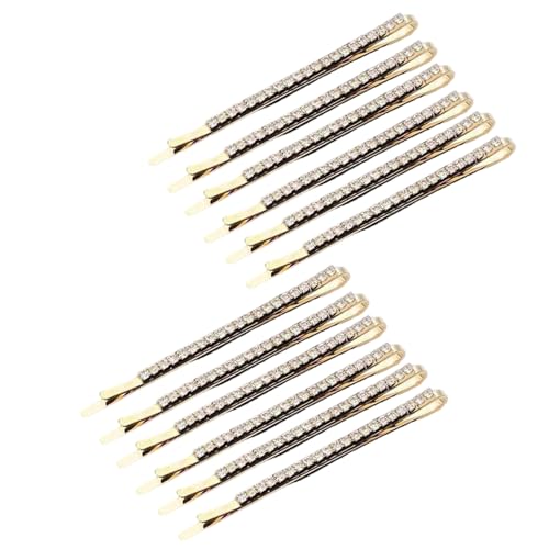 12 Pcs Strasssteine ​​funkelnde Haarclip Frauen Haare Barrettes Elegante Haarstiftfestes Haarzubehör von Laikoutd