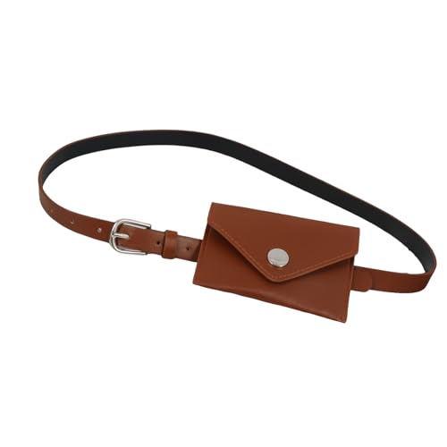 Laikoutd 2 In 1 Design Taillenbeutel Verstellbares Gurt PU Leder Cinching Band Stoffdekoration Trendy Taillenbeutel von Laikoutd