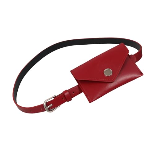 2 In 1 Design Taillenbeutel Verstellbares Gurt PU Leder Cinching Band Stoffdekoration Trendy Taillenbeutel von Laikoutd