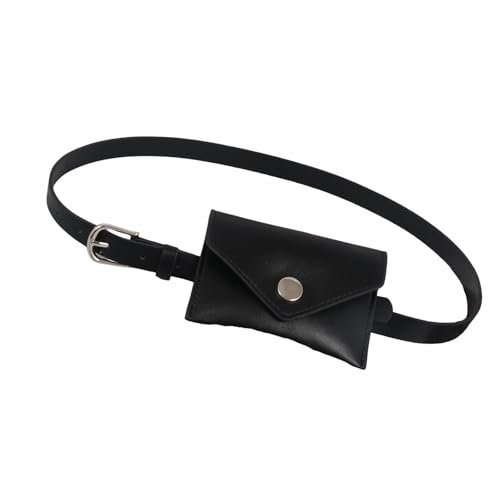 2 In 1 Design Taillenbeutel Verstellbares Gurt PU Leder Cinching Band Stoffdekoration Trendy Taillenbeutel von Laikoutd