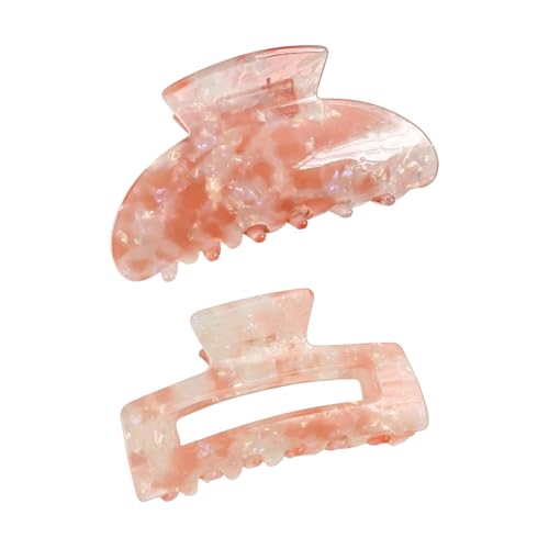 2pieces Candy Color Hair Claw Clip Für Frauen Mädchen Bright Farbkrallen Clip Für Dickes Dünnes Haar Perfekt Für Verschiedene Outfits von Laikoutd