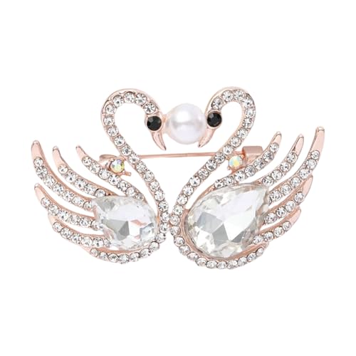 Alloy Vogelbroschen Mit Funkelnden Strasssteinen Frauen Modische Stifte Unisex Kleidung Schmuck Für Partys Und Tägliche Verwendung Funkelnder Schwan Broschen Accessoire von Laikoutd