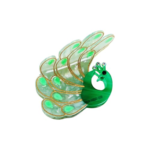 Animal Peacocks Design Acetat Haarklauen Clip Frauen Mädchen Stylish Hair Grip Event Täglich Verschleiß von Laikoutd