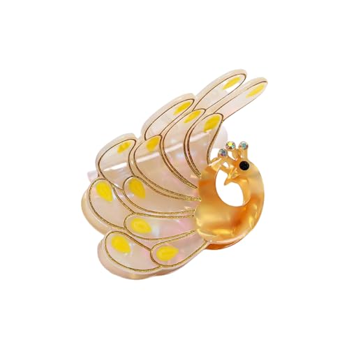 Animal Peacocks Design Acetat Haarklauen Clip Frauen Mädchen Stylish Hair Grip Event Täglich Verschleiß von Laikoutd