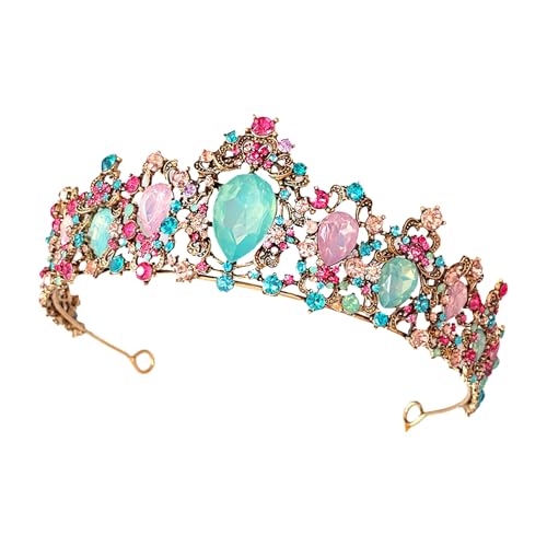 Braut-Kopfschmuck mit schimmernden Strasssteinen, bunte Kristalle, Diademe für Hochzeiten und Partys, elegantes Haarteil Braut-Kopfschmuck mit schimmernden Strasssteinen, bunte Kristalle, Diademe für Hochzeiten und Partys, elegantes Haarteil von Laikoutd