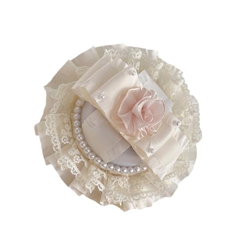 Einzigartiges Haar-Accessoire, von Lolitas inspirierte Haarspange mit weicher Spitze und Kunstperlen, weich, bequem, handgefertigter Kopfschmuck von Laikoutd