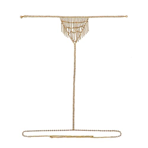 Eleganter, handgefertigter, funkelnder Taillenschmuck, Accessoire, Strass, Gürtelkette, tragbar, für modische Frauen und Damen von Laikoutd