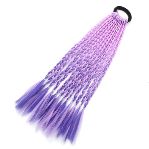 Farbige Zöpfe, Haarverlängerungen mit Bändern, Regenbogen-Pferdeschwänze, geflochtene, bunte Haarverlängerung für Kinder und Frauen Farbige Zöpfe, Haarverlängerungen mit Bändern, Regenbogen-Pferdeschwänze, geflochtene, bunte Haarverlängerung für Kinder und Frauen von Laikoutd