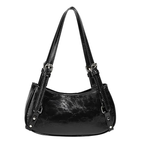 Frauen Handtasche Verstellbares Gurt Achselhöhle Pendelbeutel Trendy Umhängetasche PU Leder Achselbeutel Einkaufstasche Frauen Achselbeutel Handtasche All Matching Umhängetasche Verstellbarer Riemen von Laikoutd