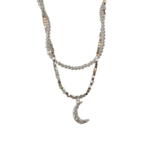 Gebrochene Silberne Halskette Lady Girls Halskette Verstellbare Doppelschichten Colarbone Kettengeschenk Für Lässige Und Formelle Verschleiß Legierungsschlüsselblätterkette Für Frauen Mode Schmuck von Laikoutd