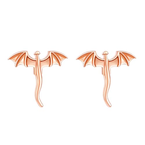 Geometrische Kleine Drachen Bolzen Ohrringe Ohrstöben Mode Ohren Schmuck Kupferstruktur Geeignet Für Verschiedene Anlässe Tragen Dragon Ohrschmuck von Laikoutd