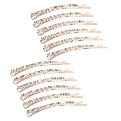Haarspange mit Strasssteinen, langlebig, elegante Haarspange für Damen, Hochzeits- und Tanzstile, 12 Stück von Laikoutd
