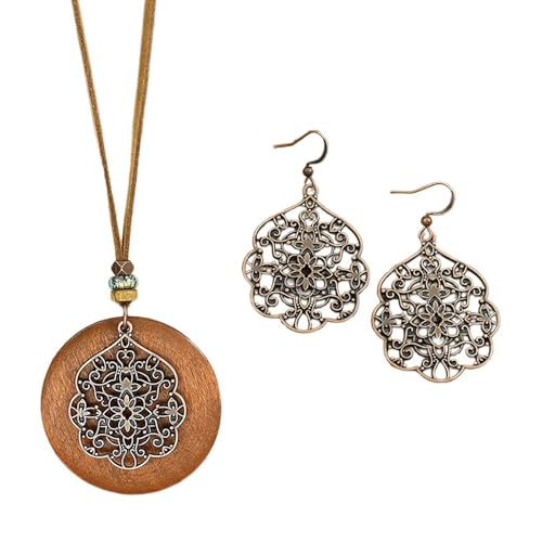 Handgewebte Tassels Halskette Und Ohrringe Stilvolle Party Schmuck Set Trendy Accessoires Für Partys Und Abendveranstaltung Handgefertigte Legierungs Halskette von Laikoutd