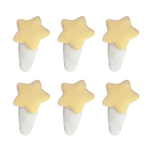 Laikoutd 6 Stück Farbenfrohe Sternform Haarnadel Dekorative Haarclip Orament Kopfschmuck Mode Barrettes Headwear Accessoires Sternform Haare Clips von Laikoutd