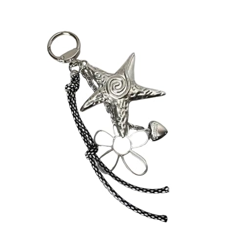 Laikoutd Anhänger mit Sternen, Blume, Herz, Seil, Tasche, Accessoire, modischer Statement-Anhänger, Schlüssel-Ornament, geeignet für Schlüssel und Geldbörsen Laikoutd Anhänger mit Sternen, Blume, Herz, Seil, Tasche, Accessoire, modischer Statement-Anhänger, Schlüssel-Ornament, geeignet für Schlüssel und Geldbörsen von Laikoutd