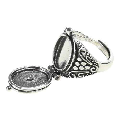 Laikoutd Antike Öffnen Gawu Box Ringe Einzigartige Schmuck Lagerbehälter Finger Ringe Verstellbare Öffnungsringe Für Männer Frauen Nepal Schmuck von Laikoutd