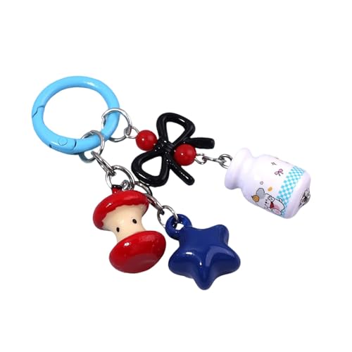 Laikoutd Autoschlüsselkette Für Frauen Mädchen Schöne Schlüsselbeutel Zauber Stern Stern Heart Keychains Accessoires Rucksäcke Brieftaschen Taschen Zauber Handtaschen von Laikoutd