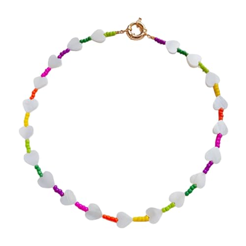 Laikoutd C Perlen Und Schalen Chokers Halskette Einzigartige Schlüsselbone Kette Für Lang Anhaltenden Komfort Und Den Ganzen Mit Handgefertigter Perlenkette von Laikoutd