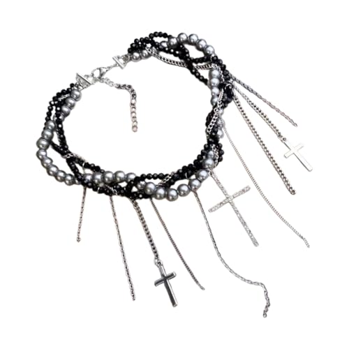 Laikoutd Einstellbare Länge Halskettenkette Halskette Mit Stilvollen Quastenkreuz Pendell Schlüsselbeinketten Kette Party Accessoire Lässig Bis Formelle Verschleiß Laikoutd Einstellbare Länge Halskettenkette Halskette Mit Stilvollen Quastenkreuz Pendell Schlüsselbeinketten Kette Party Accessoire Lässig Bis Formelle Verschleiß von Laikoutd